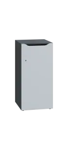 DOMINOU 21 úložná skříň 1-boxová, 917x450x400 mm, korpus antracit, dvířka bílá